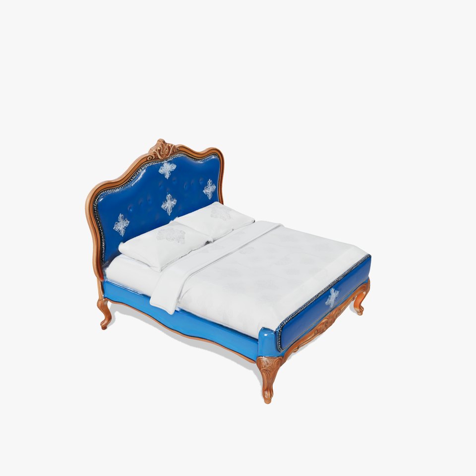 Elegant Baroque Bed Model Pack